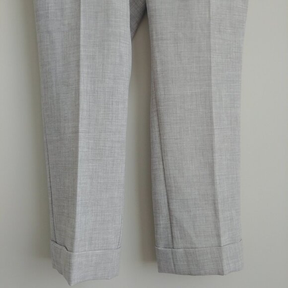 Ann Taylor light grey cropped cuffed ankle pants trousers 8 Petitr - Picture 2 of 15